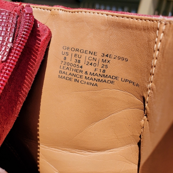 Calvin Klein Women's Georgene Pointed Toe Mid-Calf Fashion Boots, Red Size 8 EUC - Picture 3 of 16